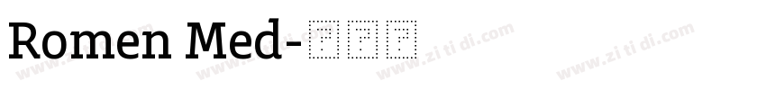 Romen Med字体转换